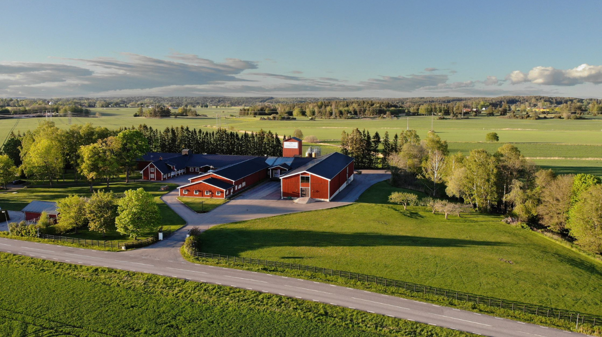 Magnusson-Hof in Schweden aus der Luft